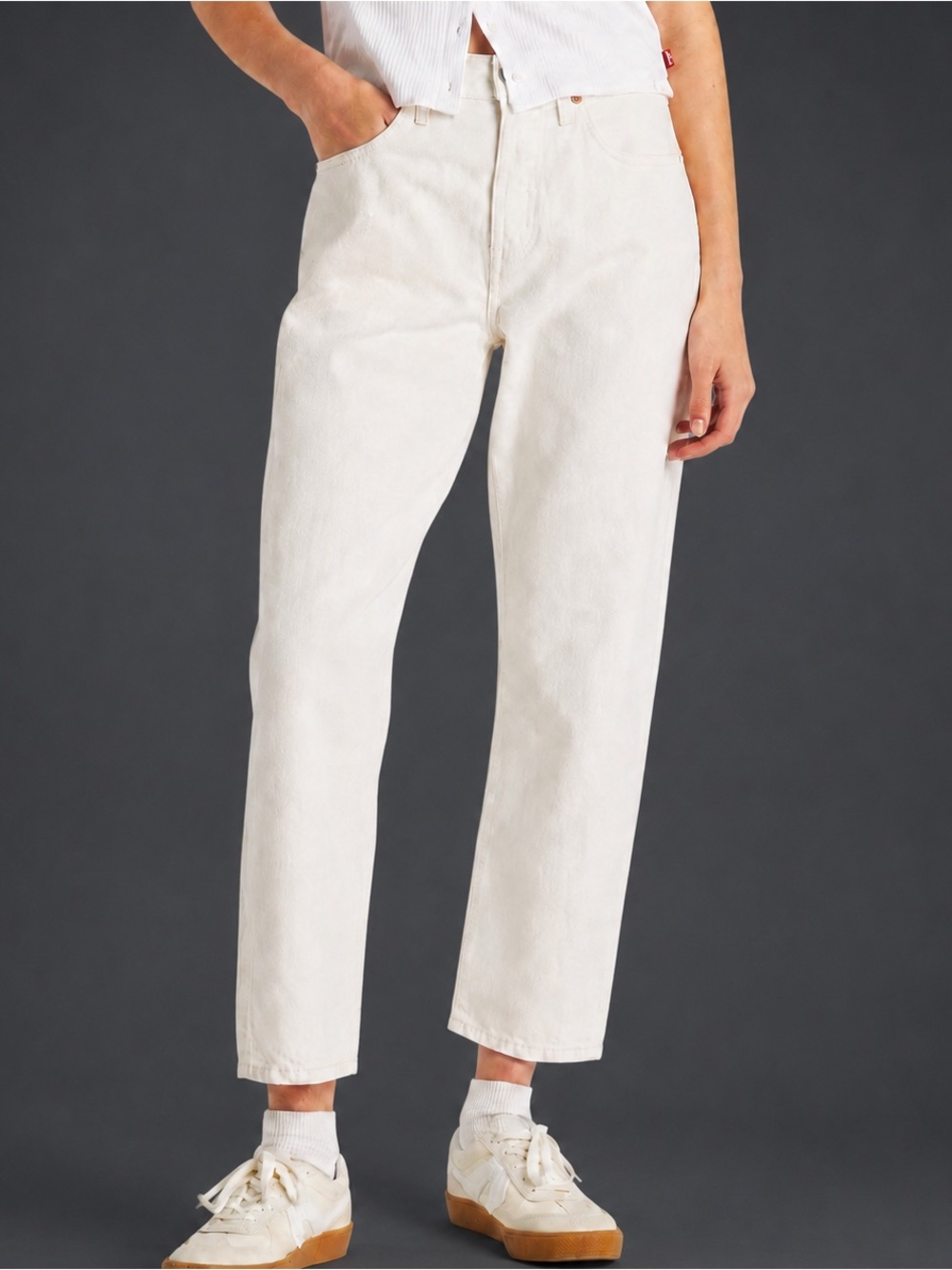 Levi's Women's 501 Crop Jeans,  Ethereal Ecru, 32 X 26